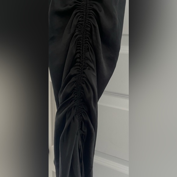 NWT WILFRED ARITZIA Sestina slip asymmetrical ruched dress wear two ways (Black) - Picture 5 of 13